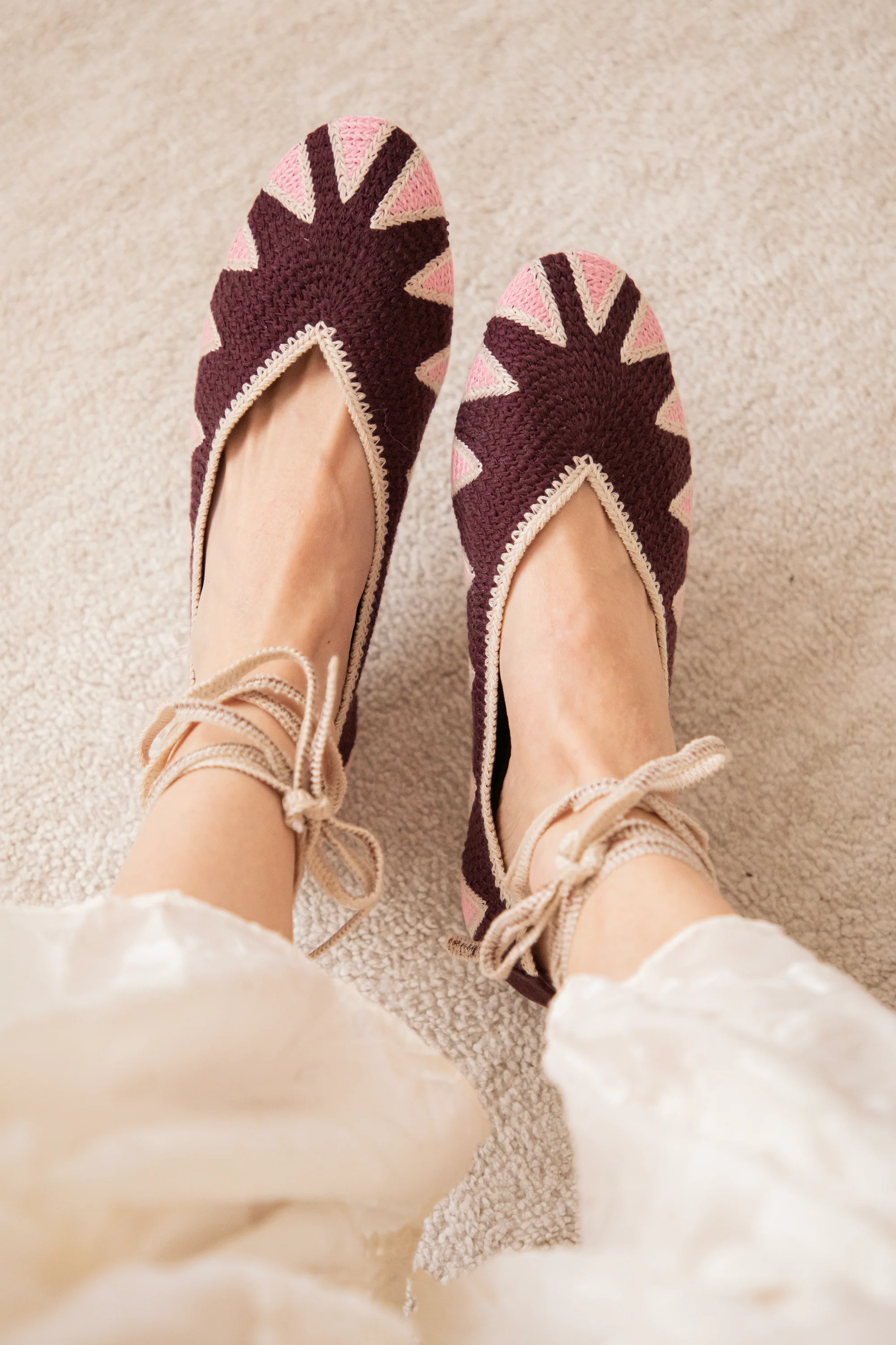 Woven Walks Pink/Burgundy - Flats - Image 4