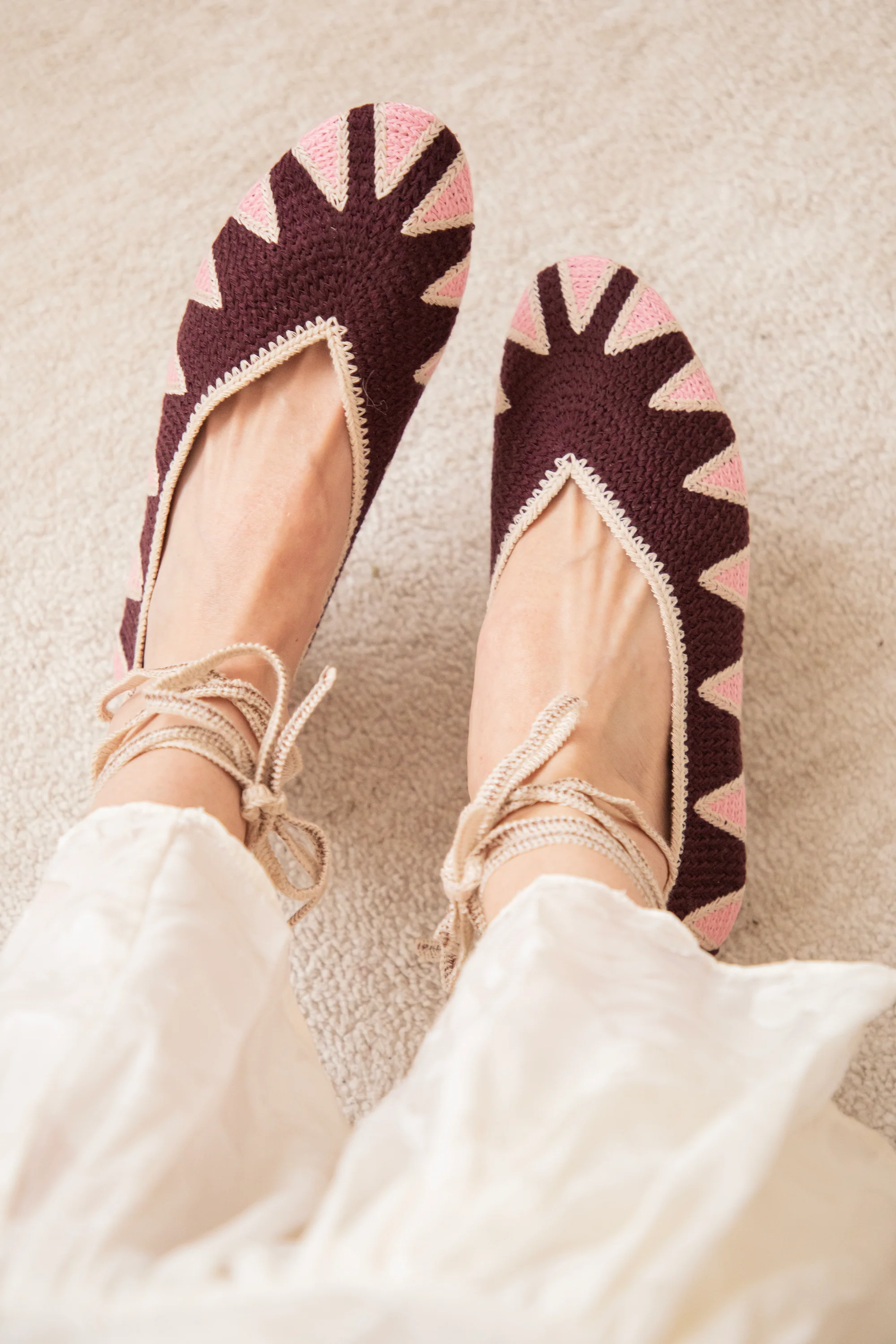 Woven Walks Pink/Burgundy - Flats - Image 5